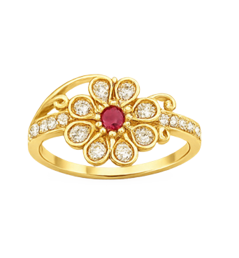 Ruby Bloom Floral Ring